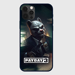 Чехол для iPhone 12 Pro Max Payday 2 dog mask, цвет: 3D-черный