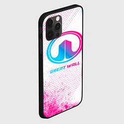 Чехол для iPhone 12 Pro Max Great Wall neon gradient style, цвет: 3D-черный — фото 2