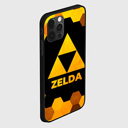 Чехол для iPhone 12 Pro Max Zelda - gold gradient, цвет: 3D-черный — фото 2