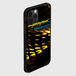 Чехол для iPhone 12 Pro Max Cyberpunk 2077 phantom liberty black gold, цвет: 3D-черный — фото 2