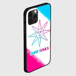 Чехол для iPhone 12 Pro Max Dark Souls neon gradient style, цвет: 3D-черный — фото 2