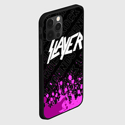 Чехол для iPhone 12 Pro Max Slayer rock legends: символ сверху, цвет: 3D-черный — фото 2