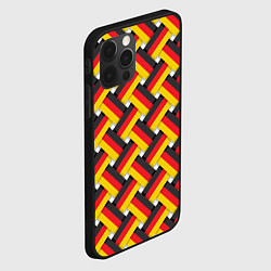 Чехол для iPhone 12 Pro Max Германия - плетёнка, цвет: 3D-черный — фото 2