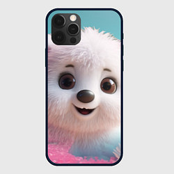 Чехол для iPhone 12 Pro Max Белый пушистый медвежонок, цвет: 3D-черный
