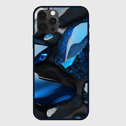 Чехол для iPhone 12 Pro Max Красивые камни текстура - нейросеть, цвет: 3D-черный