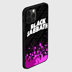 Чехол для iPhone 12 Pro Max Black Sabbath rock legends: символ сверху, цвет: 3D-черный — фото 2