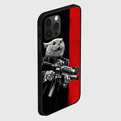 Чехол для iPhone 12 Pro Max Кот гангстер с m4a4, цвет: 3D-черный — фото 2