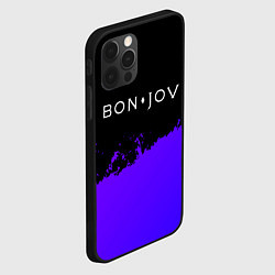 Чехол для iPhone 12 Pro Max Bon Jovi purple grunge, цвет: 3D-черный — фото 2