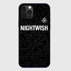 Чехол для iPhone 12 Pro Max Nightwish glitch на темном фоне: символ сверху, цвет: 3D-черный