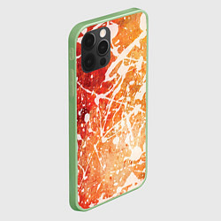 Чехол для iPhone 12 Pro Max Текстура - White on orange, цвет: 3D-салатовый — фото 2