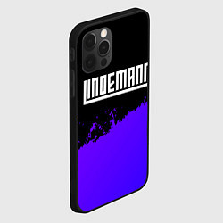 Чехол для iPhone 12 Pro Max Lindemann purple grunge, цвет: 3D-черный — фото 2