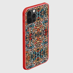 Чехол для iPhone 12 Pro Max Каллиграфический паттерн, цвет: 3D-красный — фото 2