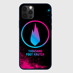 Чехол для iPhone 12 Pro Max Thousand Foot Krutch - neon gradient, цвет: 3D-черный
