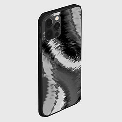 Чехол для iPhone 12 Pro Max Абстрактный узор в серых тонах, цвет: 3D-черный — фото 2