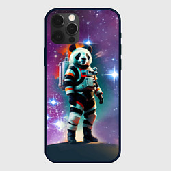 Чехол iPhone 12 Pro Max Панда бравый космонавт - нейросеть