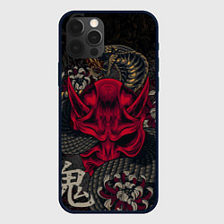 Чехол iPhone 12 Pro Max Oni mask and snake