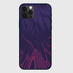 Чехол iPhone 12 Pro Max Лучи - фиолетовый и розовый - Хуф и Ся