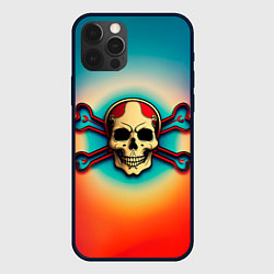 Чехол для iPhone 12 Pro Max Красочный веселый роджер, цвет: 3D-черный