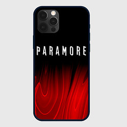 Чехол для iPhone 12 Pro Max Paramore red plasma, цвет: 3D-черный