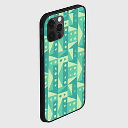 Чехол для iPhone 12 Pro Max Green geometry, цвет: 3D-черный — фото 2