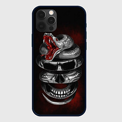 Чехол для iPhone 12 Pro Max Snake skull, цвет: 3D-черный