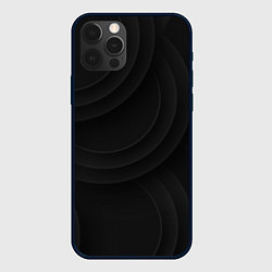 Чехол для iPhone 12 Pro Max Объемный паттерн c кругами, цвет: 3D-черный