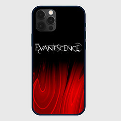 Чехол для iPhone 12 Pro Max Evanescence red plasma, цвет: 3D-черный
