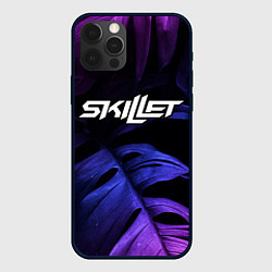 Чехол для iPhone 12 Pro Max Skillet neon monstera, цвет: 3D-черный