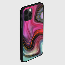 Чехол для iPhone 12 Pro Max Pink wave, цвет: 3D-черный — фото 2