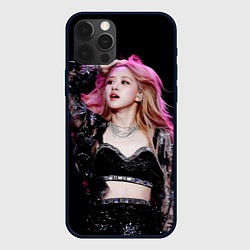 Чехол для iPhone 12 Pro Max Blackpink Rose Pink hair, цвет: 3D-черный