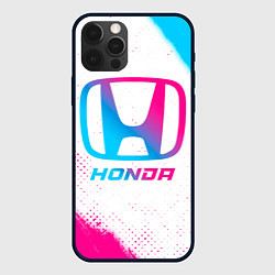 Чехол для iPhone 12 Pro Max Honda neon gradient style, цвет: 3D-черный