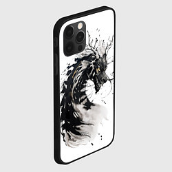 Чехол для iPhone 12 Pro Max Дракон тату краска, цвет: 3D-черный — фото 2