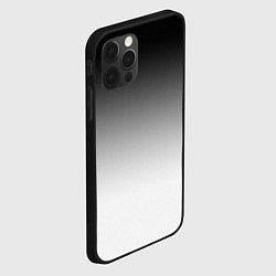 Чехол для iPhone 12 Pro Max Black and white gradient, цвет: 3D-черный — фото 2