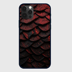 Чехол для iPhone 12 Pro Max Объемная текстура из темных плит, цвет: 3D-черный