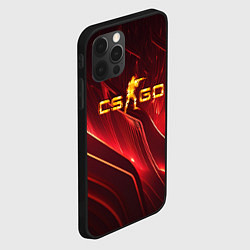 Чехол для iPhone 12 Pro Max CS GO fire logo, цвет: 3D-черный — фото 2