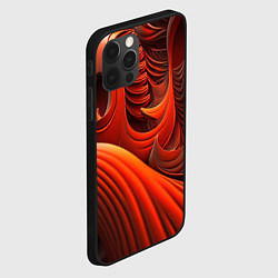 Чехол для iPhone 12 Pro Max Оранжевая абстракция, цвет: 3D-черный — фото 2