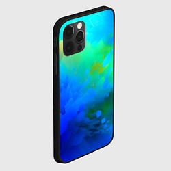 Чехол для iPhone 12 Pro Max Градиент сине-зелёных оттенков - нейросеть, цвет: 3D-черный — фото 2