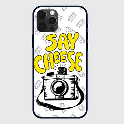 Чехол для iPhone 12 Pro Max Say cheese, цвет: 3D-черный