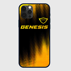 Чехол для iPhone 12 Pro Max Genesis - gold gradient: символ сверху, цвет: 3D-черный