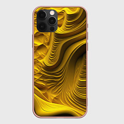 Чехол iPhone 12 Pro Max Объемная желтая текстура