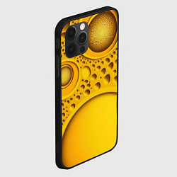 Чехол для iPhone 12 Pro Max Желтая объемная текстура, цвет: 3D-черный — фото 2