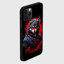 Чехол для iPhone 12 Pro Max Волк-самурай, цвет: 3D-черный — фото 2