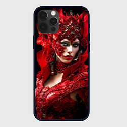 Чехол для iPhone 12 Pro Max Красная королева, цвет: 3D-черный