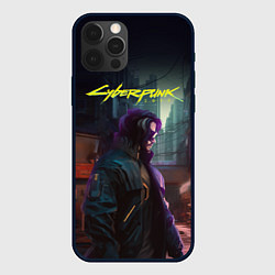 Чехол iPhone 12 Pro Max Cyberpunk 2077 - Keanu Reeves