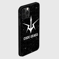 Чехол для iPhone 12 Pro Max Code Geass glitch на темном фоне, цвет: 3D-черный — фото 2