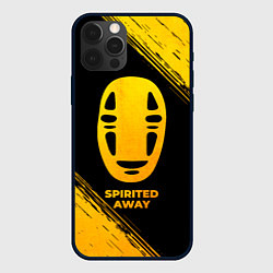 Чехол для iPhone 12 Pro Max Spirited Away - gold gradient, цвет: 3D-черный