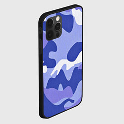 Чехол для iPhone 12 Pro Max Камуфляжный узор голубой, цвет: 3D-черный — фото 2