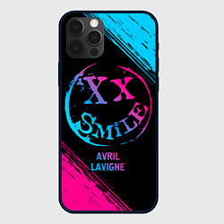 Чехол для iPhone 12 Pro Max Avril Lavigne - neon gradient, цвет: 3D-черный