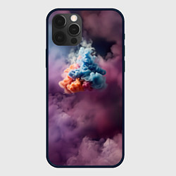 Чехол для iPhone 12 Pro Max Разноцветный клуб дыма, цвет: 3D-черный