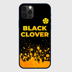 Чехол для iPhone 12 Pro Max Black Clover - gold gradient: символ сверху, цвет: 3D-черный